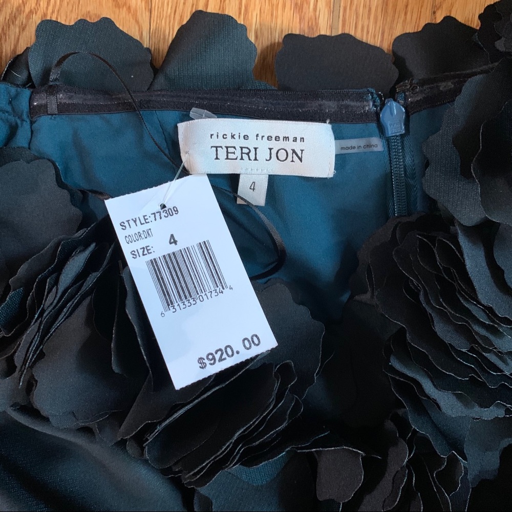 Off-the-shoulder A-line Cocktail Dress Dark Teal - Picture 6 of 8